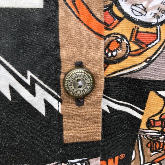 Harley Davidson throwback graphic button down. - Picture 7 of 8
